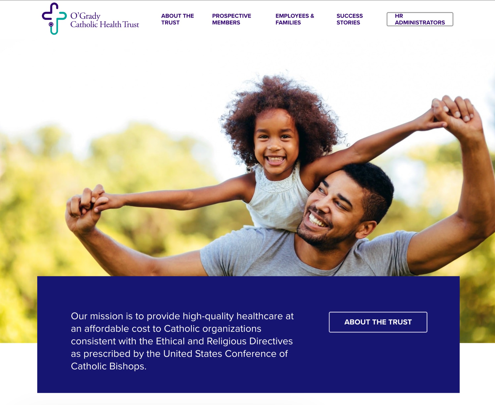 Catholic Health Trust secure benefits portal screenshot