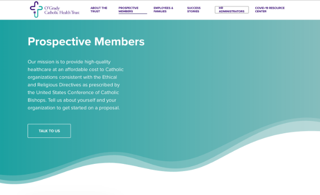 Catholic Health Trust Prospective Members page screenshot